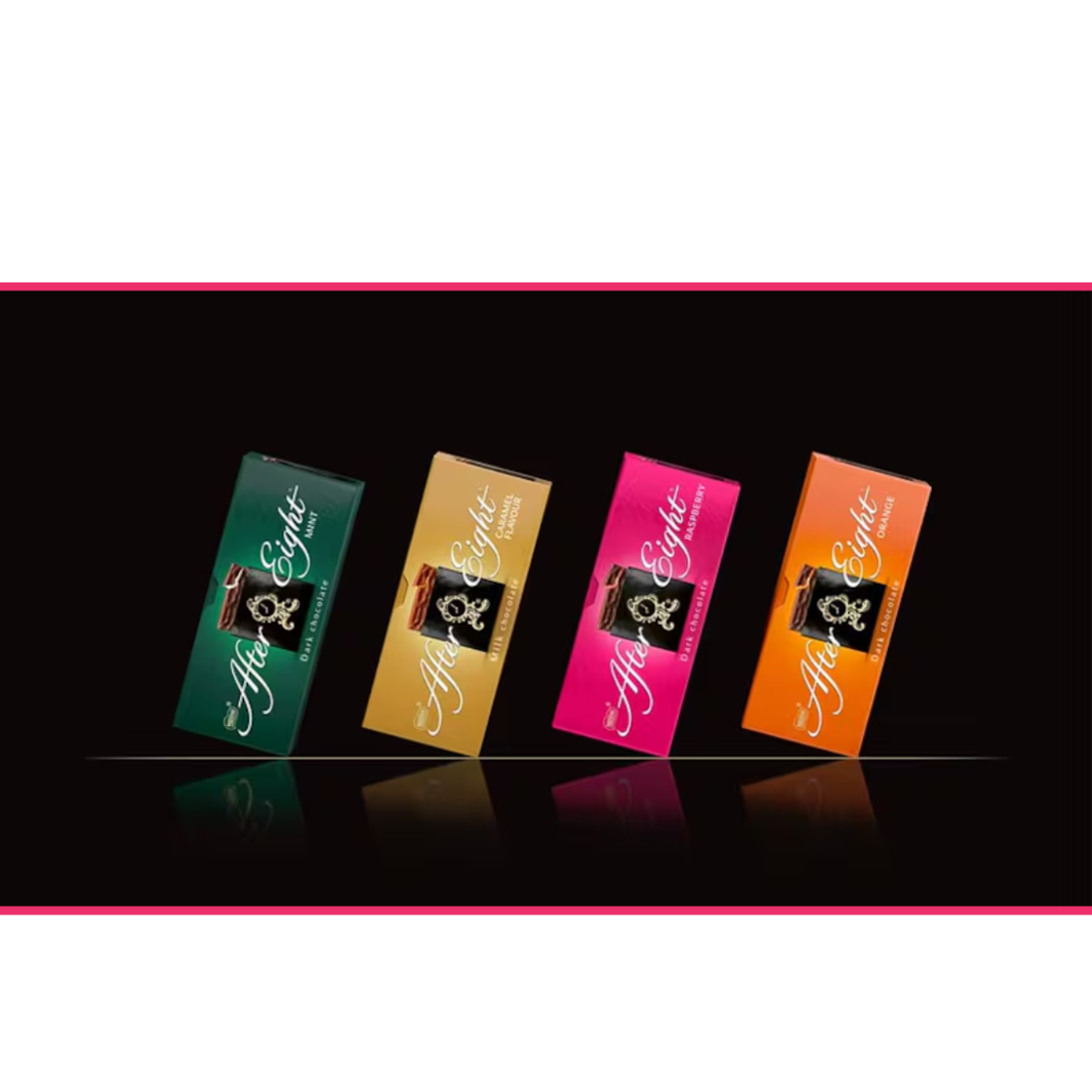 Nové príchute After Eight Caramel, Orange a Raspberry od Nestlé predstavené v roku 2026