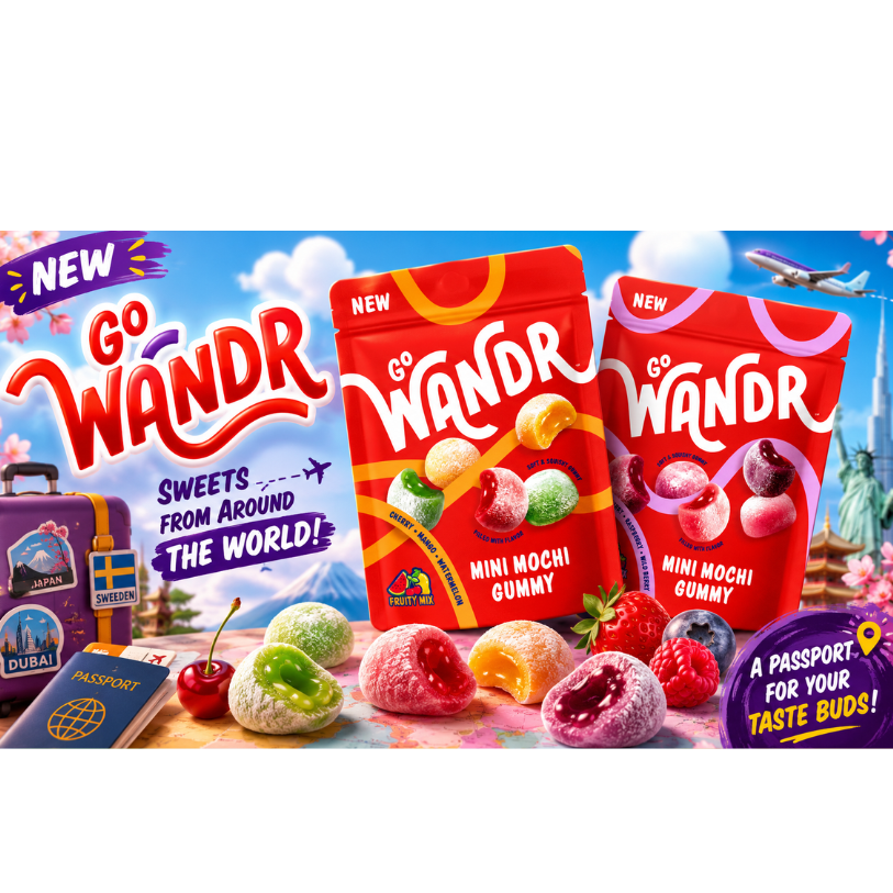 Go Wandr Mini Mochi Gummy – nová globálna značka cukroviniek od Bazooka Brands inšpirovaná Japonskom.