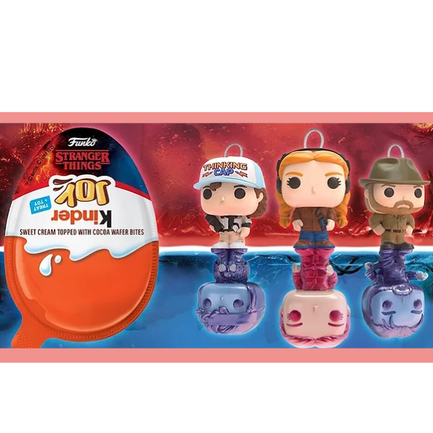 Kinder Joy edícia Stranger Things so zberateľskými figúrkami Funko Pop.