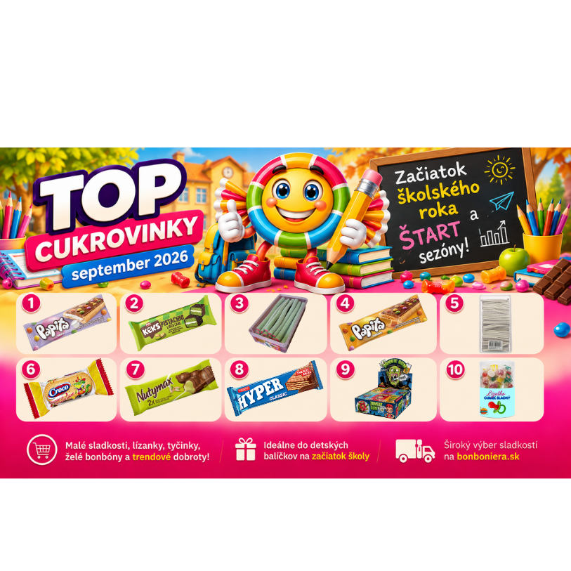 TOP 10 najúspešnejších cukroviniek za september 2026