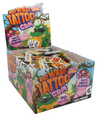 GO WILD TATOTOO 2,5g žuvačka s tetovačkou (balenie:200ks 1ks od 0,02eur)