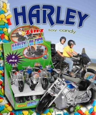 HARLEY 10g hračka+cukríky (balenie: 8ks 1ks=1.65eur)