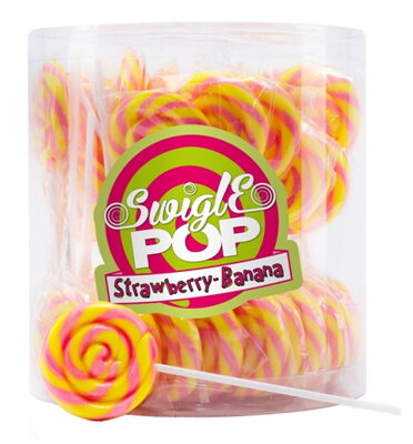 SWIGLE POP 12g jahoda/banán (balenie:50ks 1ks=0,19eur)