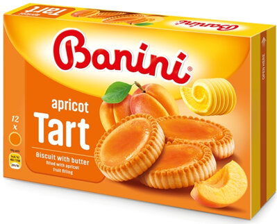 BANINI TART APRICOT 210g broskyňové tortičky 