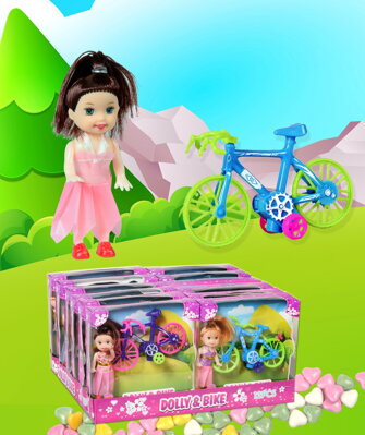DOLLY BIKE 10g hračka+cukríky (balenie:12ks 1ks=1.4eur)