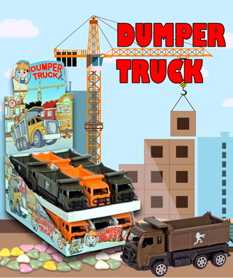 DUMPER TRUCK 10g hračka+cukríky (balenie: 12ks 1ks=1,35eur)