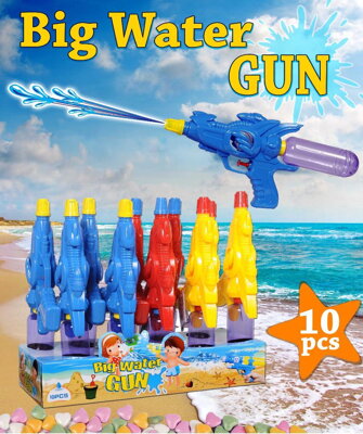 BIG WATER GUN 10g hračka+cukríky (balenie:10ks 1ks=1,35eur)