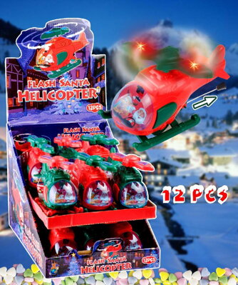 SANTA HELICOPTER 10g hračka s cukríkmi (balenie:12ks 1ks=1,49eur)