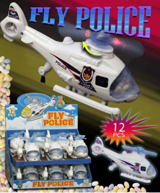 FLY POLICE 10g hračka+cukríky (balenie:12ks 1ks=1,40eur)