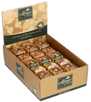 SZAMOS KOCKY 17g marcipán v čokoláde (Balenie:45ks 1ks=0,80eur)