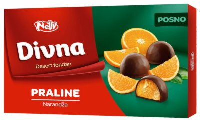 DIVNA PRALINE 150g pomarančové bonbóny