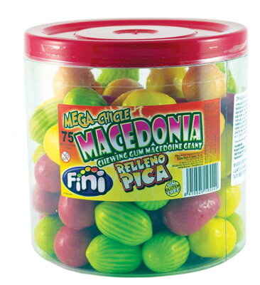 MACEDONIA 18g ovocné žuvačky (balenie:75ks 1ks od 0,24eur)