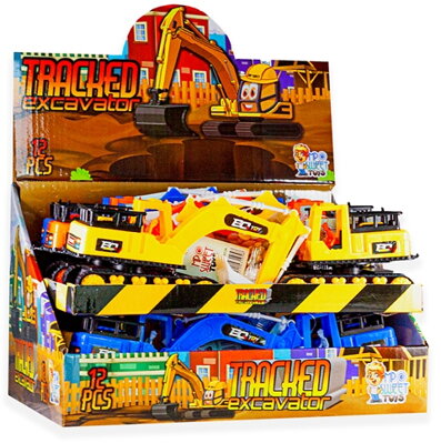 TRACKED EXCAVATOR 10g hračka+cukríky (balenie:12ks 1ks=1,60eur)