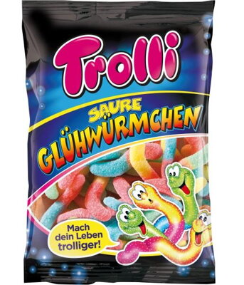 TROLLI SOUR GLOWWORMS 100g kyslé želé cukríky