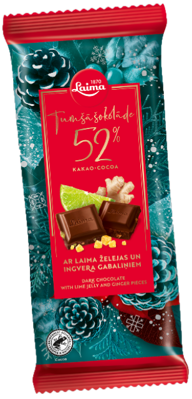 LAIMA 100g tmavá/limetka/zázvor