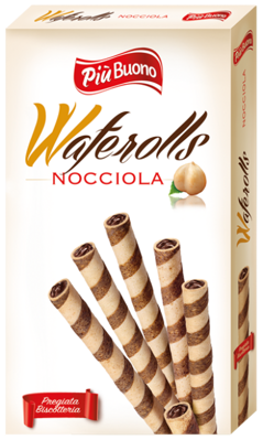 PIU BUONO WAFERROLLS 150g lieskovoorieškové trubičky