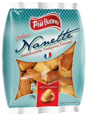 PIU BUONO NANETTE 170g mini magdalénky (exp.09/04/23)