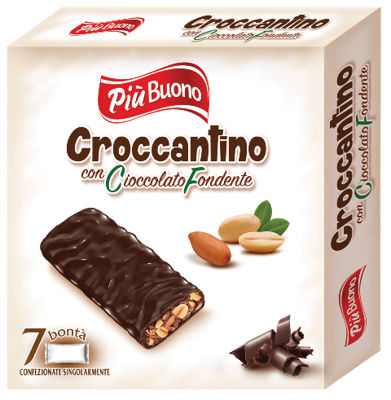 PIU BUONO CROCCANTINO 75g v tmavej čokoláde (exp.03/2024)