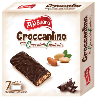 PIU BUONO CROCCANTINO 75g v tmavej čokoláde