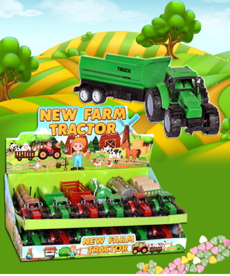 FARM TRACTOR 10g hračka+cukríky (balenie:12ks 1ks=1,39eur)