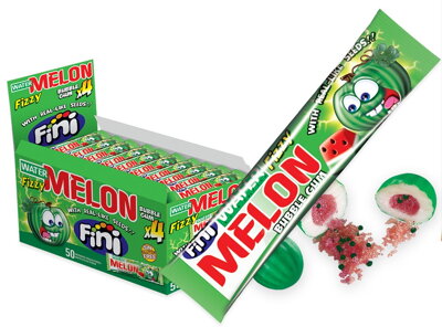 FINI FIZZI4MELON 20g kyslé žuvačky (balenie:50ks 1ks od 0,32eur)