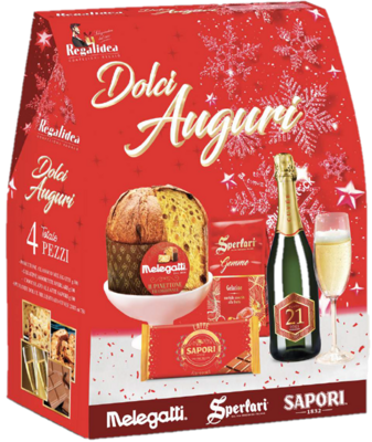 REGALIDEA RED DOLCI AUGURI darčekový box