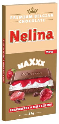 NELINA MAXXX 85g jahodová čokoláda
