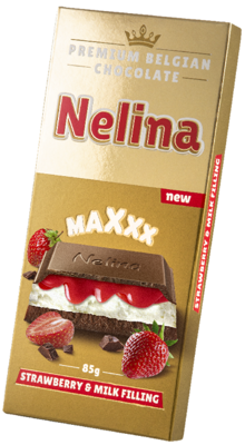 NELINA MAXXX 110g jahoda/cheescake čokoláda