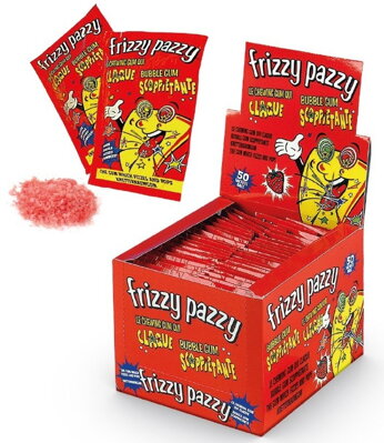 FIZZY PAZZY JAHODA 7g praskací prášok(Balenie:50ks 1ks=0,49eur)