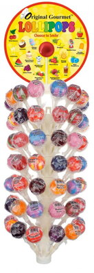 GOURMENT LOLLIPOPS 31g mega lízatká  (balenie:60ks 1ks=0,75eur) (exp.02/05/23)