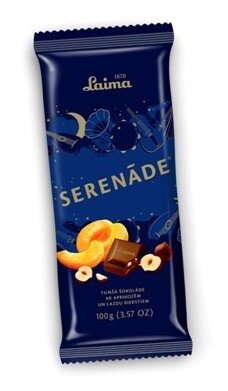 LAIMA SERENADE 100g tmavá/marhuľa/orechy 