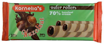 WAFERS ROLLERS 130g lieskovoorieškové trubičky