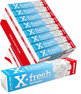 X-FRESH PEPERMINT 32g mentolové dropsy (Balenie:21ks 1ks od 0,49eur)