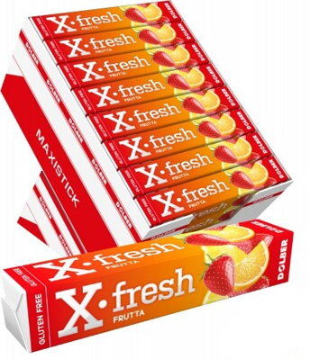 X-FRESH FRUTTA 32g ovocné dropsy (Balenie:21ks 1ks od 0,49eur)(exp.31/03/24)