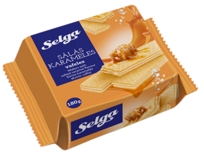 SELGA WAFERS 180g karamelové keksy