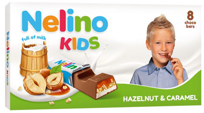NELINO KIDS 95g lieskový oriešok/karamel čokoládky