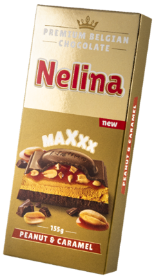 NELINA MAXXX 155g karamel/arašidy čokoláda