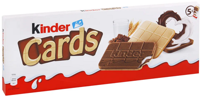 KINDER CARDS 128g plnené mliečne tyčinky