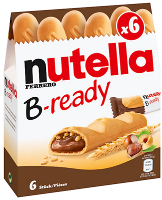 NUTELLA B-READY PACK 132g lieskovoorieškový snack (exp.19/06/24)