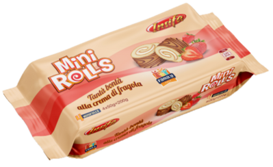 MINI ROLLS 180g jahodové pečivo