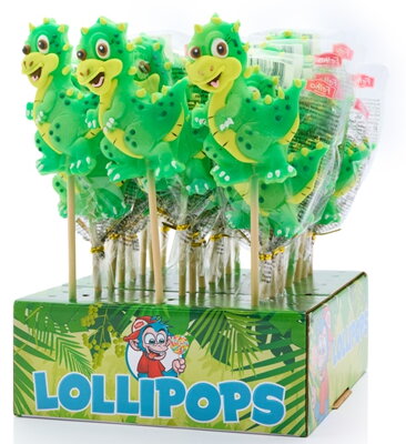 LOLLIPOPS DINO 50g ovocné lízatko (Balenie:24ks 1ks=1,55eur)