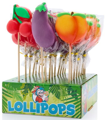 LOLLIPOPS FRUIT 40g ovocné lízatko (Balenie:24ks 1ks=1,35eur)