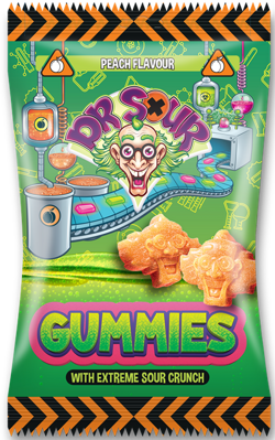 DR.SOUR GUMMIES  200g kyslé broskyňové cukríky