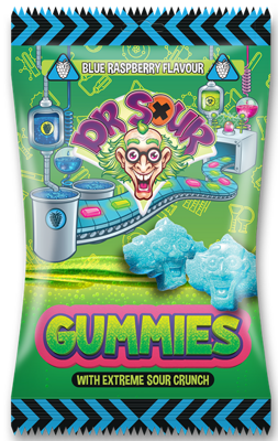 DR.SOUR GUMMIES 200g kyslé malinové cukríky