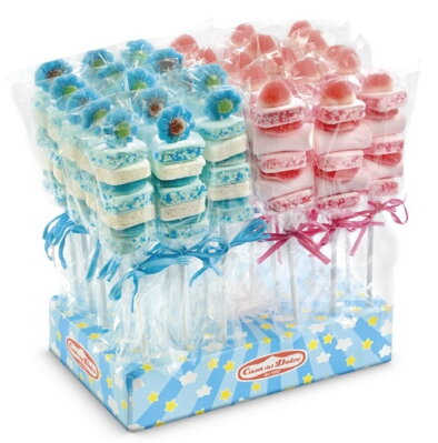 KEBAB RED/BLUE 40g marshmallow lízatko(balenie: 12ks 1ks=1,35eur)