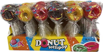DONUT LOLLIPOP 15g lízatko (Balenie:30ks 1ks od 0,22eur)