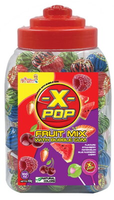 X-POP MIX 18g ovocné lízanka (Balenie:100ks 1ks od 0,10eur)