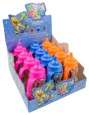 MEGA BABY BOTTLE 50g fľaša s cukríkmi (Balenie:12ks 1ks od 0,65eur)
