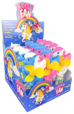 UNICORN FUN CANDY 5g ventilátor s cukríkmi (Balenie:12ks 1ks od 1,00eur)