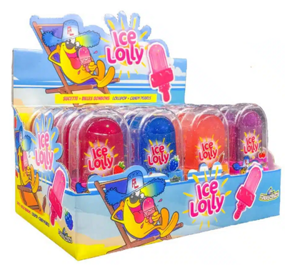 ICE LOLLY 16g lízatko s cukríkmi (Balenie:12ks 1ks od 0,75eur)